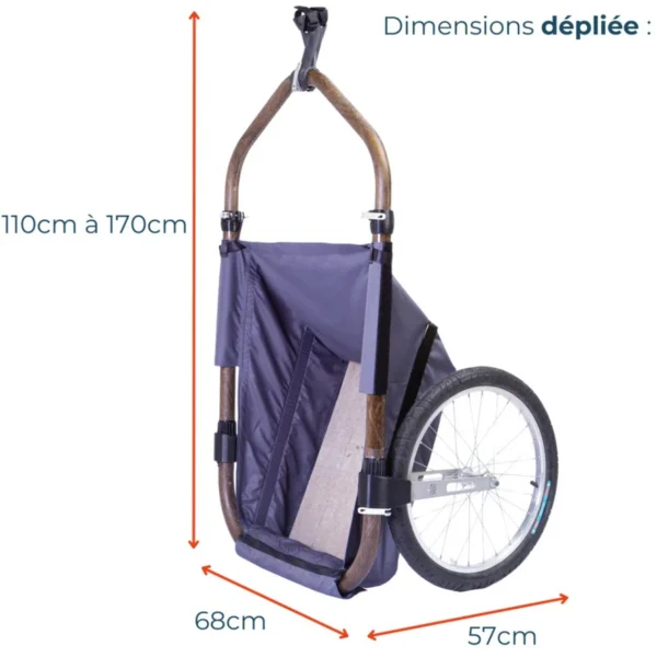 Remorque vélo pliable ultra-légère Maïna Globe For You – Image 4