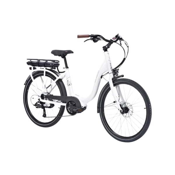Vélo de ville électrique adulte Nakamura e-city 170 Blanc