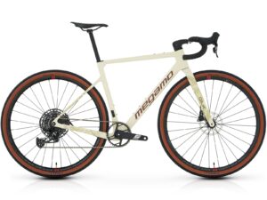 Vélo gravel carbone Megamo Silk 10 beige Apex Eagle 12v 2025