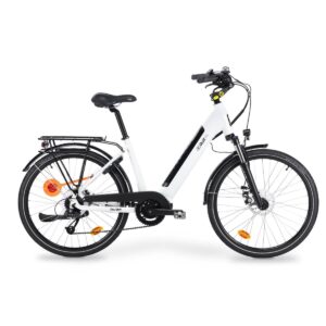 Vélo de ville électrique mixte Feu Vert E-Roll 94 taille 45 Pneus 26"